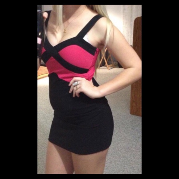 Pink and Black Dress - Picture 2 of 6